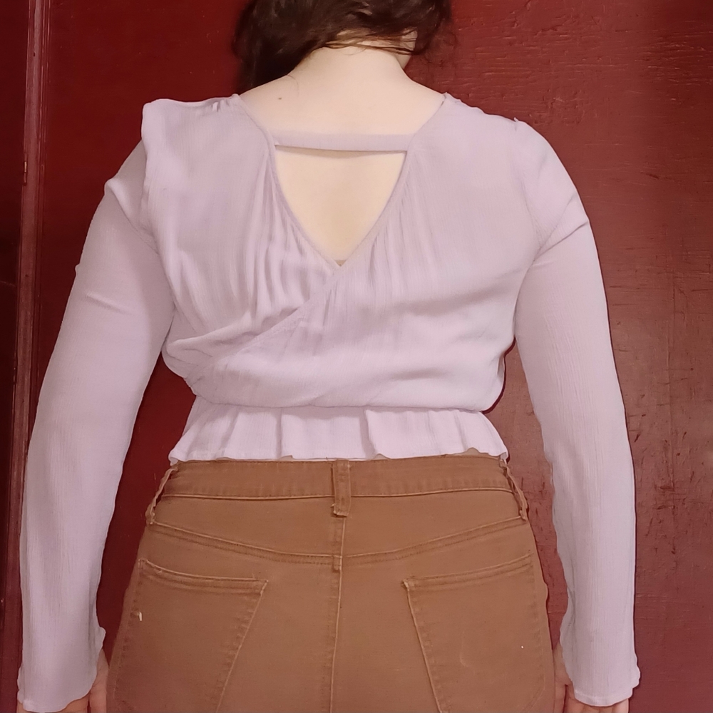Crop Purple Top - Picture 2 of 3